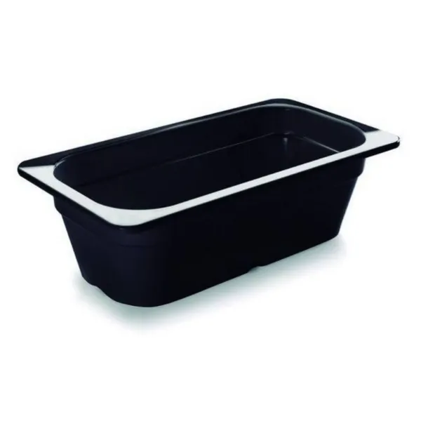 Bakas Gastro GN 1/3 Juodas Melaminas - Gylis 100 mm - 3,8 L