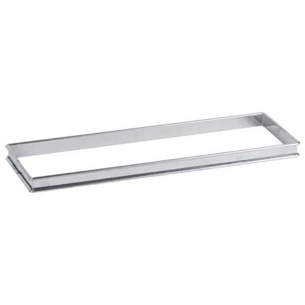 Rektangulinė nerūdijančio plieno pyrago forma - 350 x 110 mm