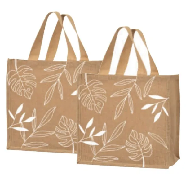 Sac Cabas en Jute "Végétal" - Lot de 25