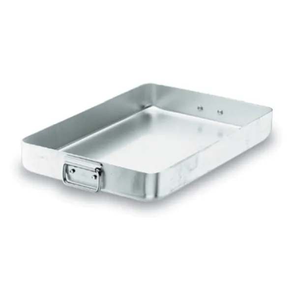 Profesionalus keptuvės indas su nuleistomis rankenėlėmis - Chef-Aluminio - 60 x 40 cm