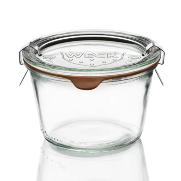 Stiklinis indas Weck tiesus - 370 ml - 6 vnt.