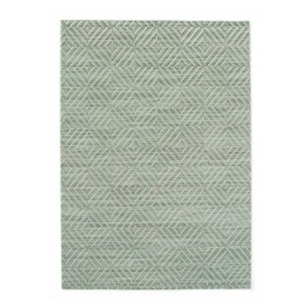 Žalias geometrinis PVC stalo padėklas L 450 mm x P 300 mm 6 vnt. rinkinys
